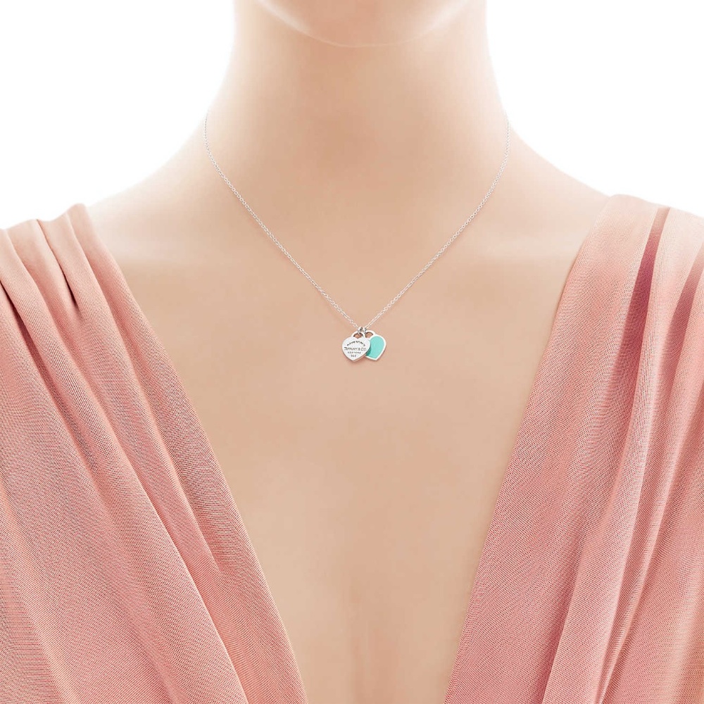 Tiffany & Co. Mini Double Heart Tag Pendant
